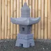 Product image 3 of the product “Japanese style Garden Lantern, made from Andesit Stone. Multipart. 60 cm Height, Roof is 30 cm width. ”